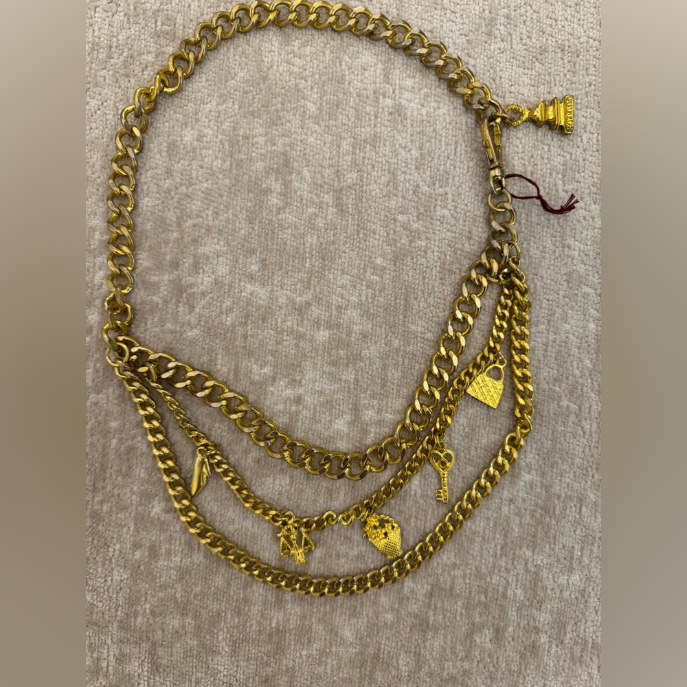 Vinatge Gold Charm Necklace